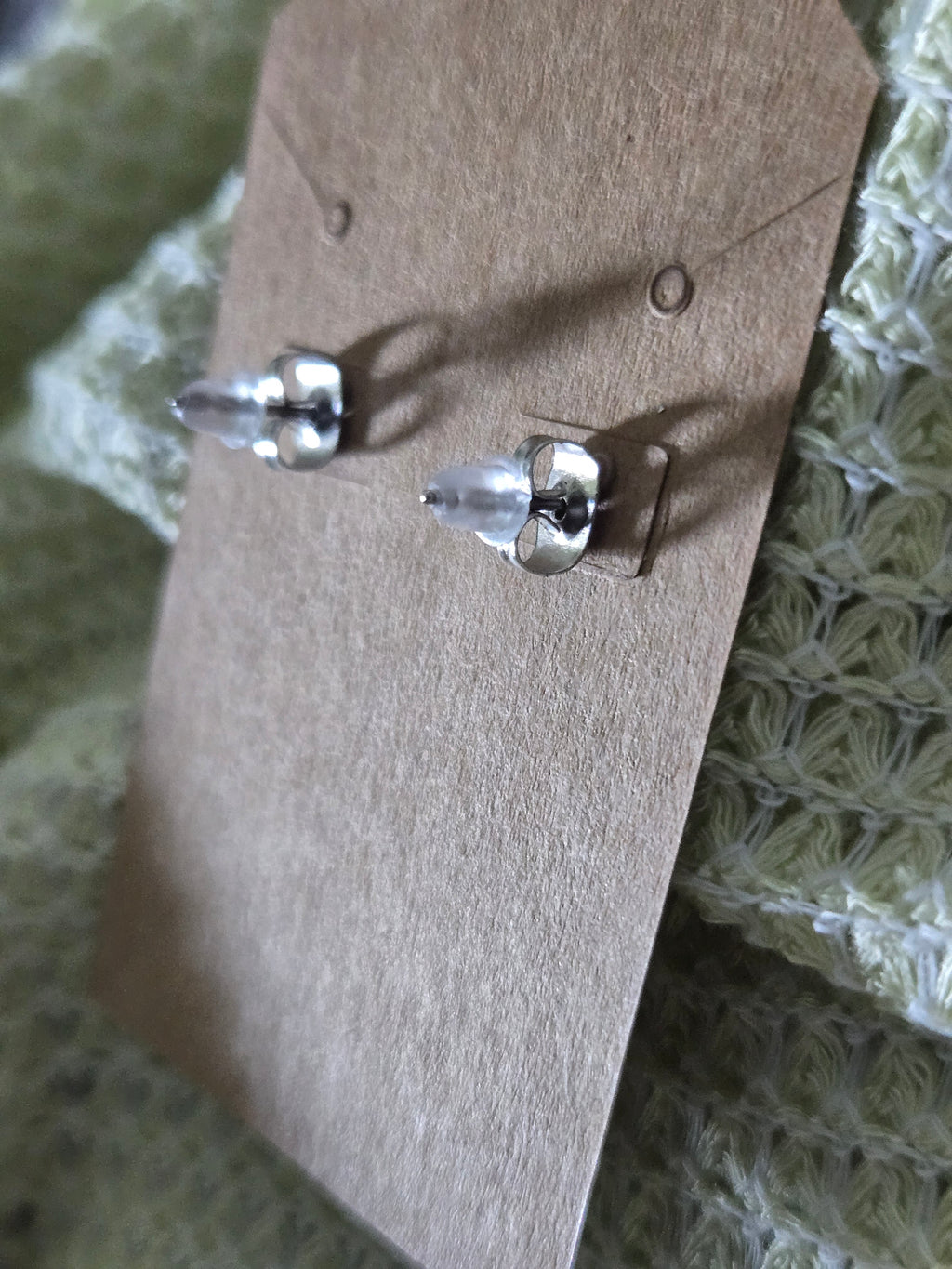 Vintage Cat button earrings studs