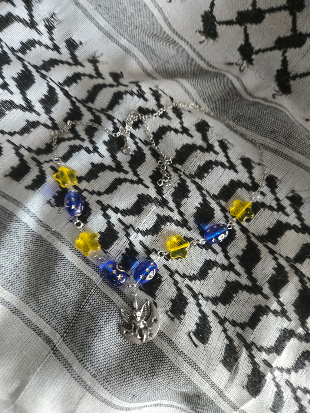 Moon and stars necklace